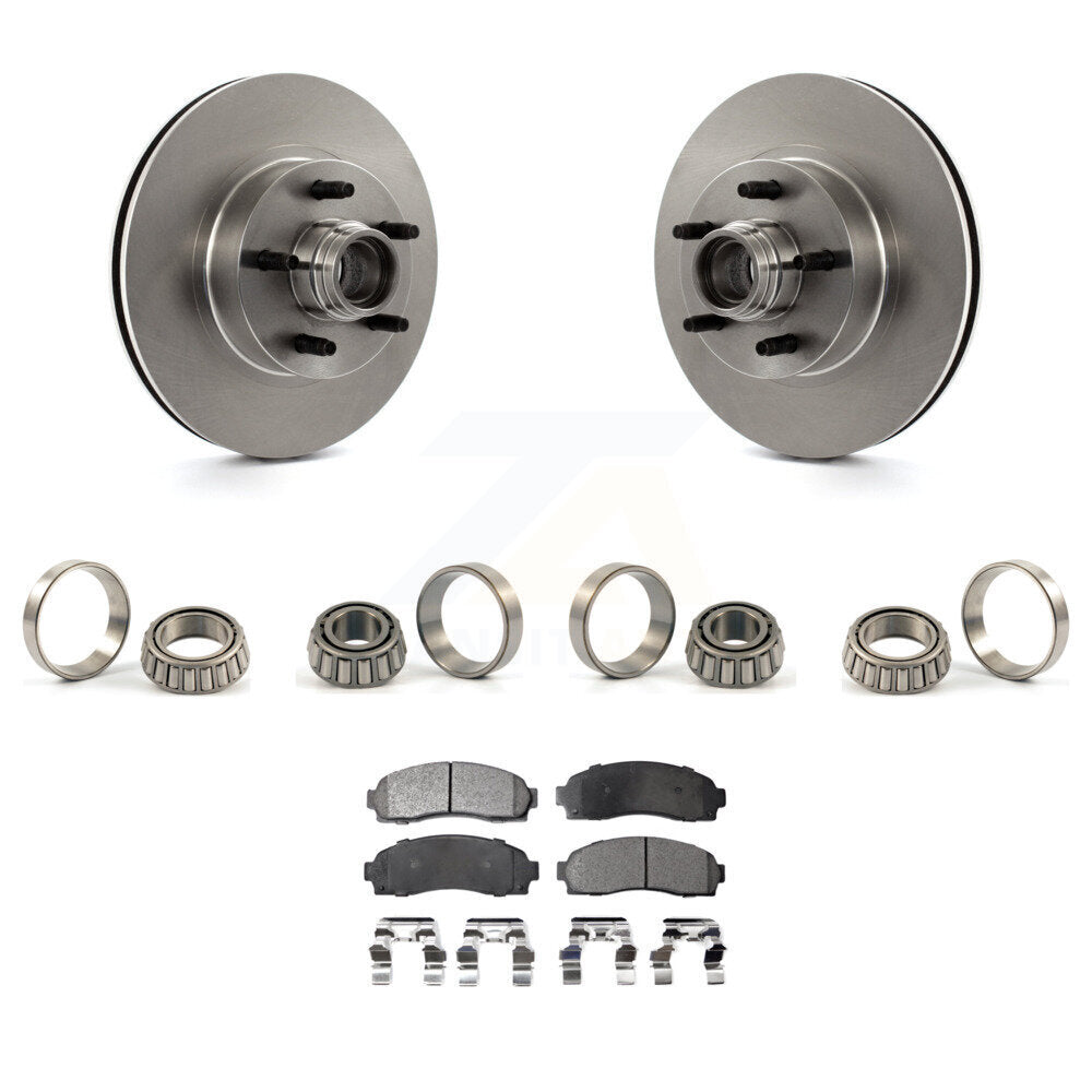 Brake Hub Rotor Inner & Outer Race Bearing Set Pad Front Kit For Ford Ranger