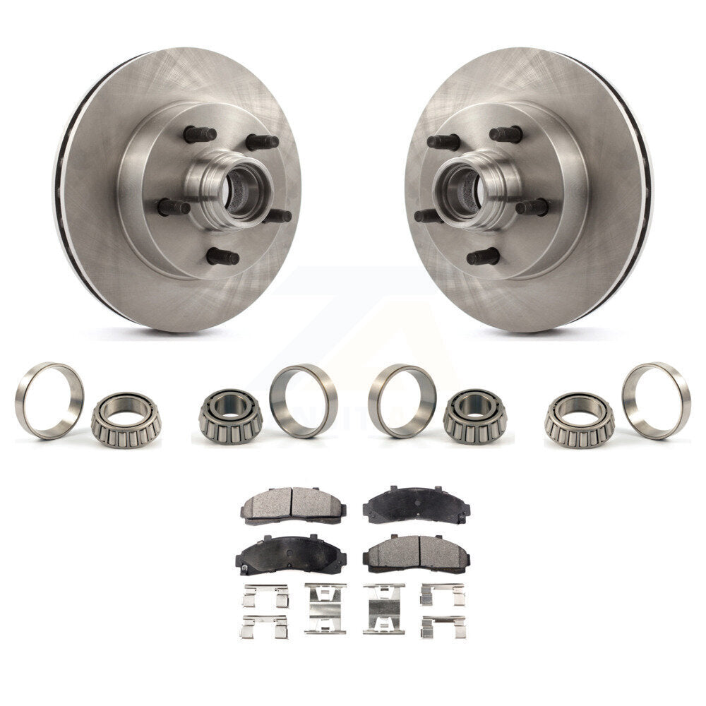 Brake Hub Rotor Inner & Outer Race Bearing Set Pad Front Kit For Ford Ranger
