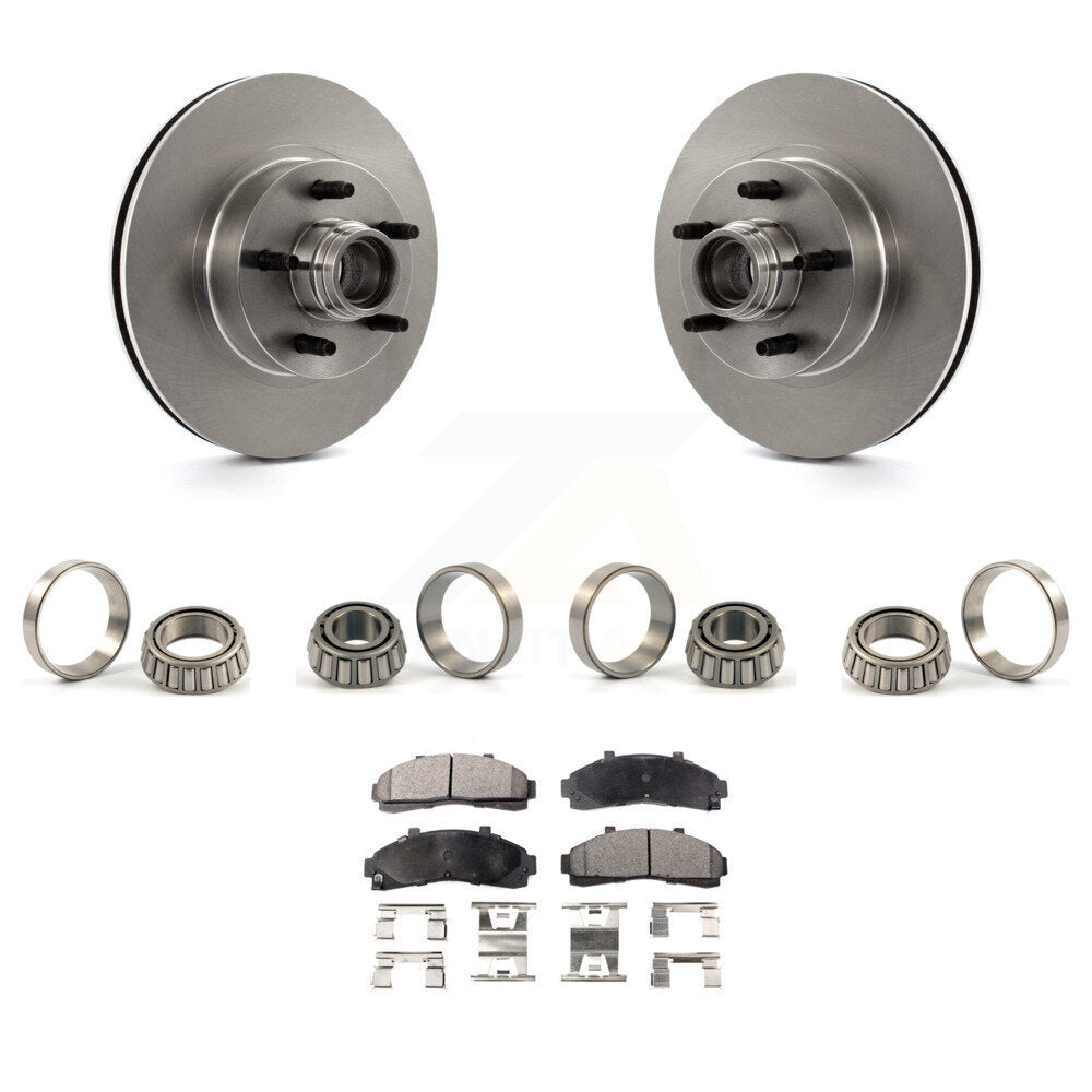 Brake Hub Rotor Inner & Outer Race Bearing Set Pad Front Kit For Ford Ranger