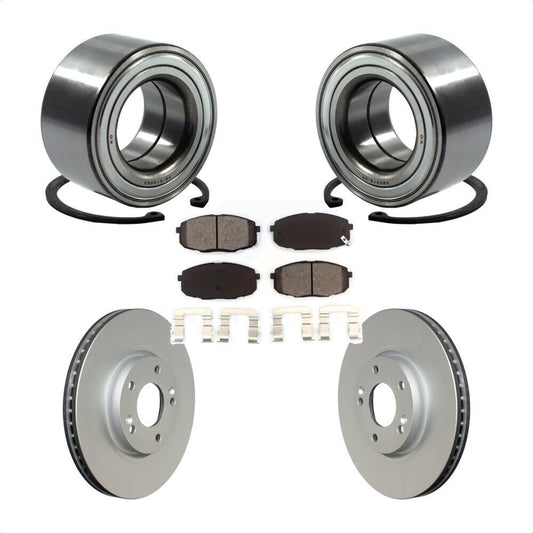 Wheel Bearing Coated Disc Brake Rotor & Pads Front Kit For Kia Forte Koup Forte5