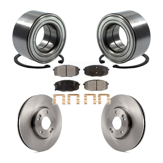 Wheel Bearing Disc Brake Rotors And Pads Front Kit For Kia Forte Koup Forte5
