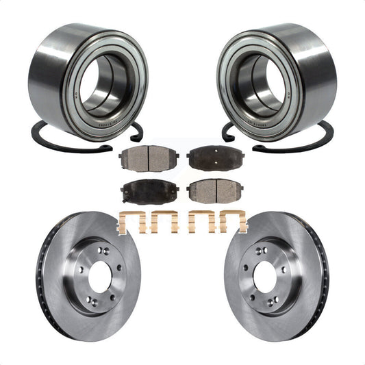 Wheel Bearing Disc Brake Rotors And Pads Front Kit For Kia Forte Koup Forte5