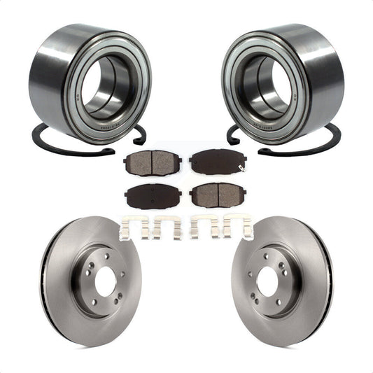 Wheel Bearing Disc Brake Rotors And Pads Front Kit For Kia Forte Koup Forte5