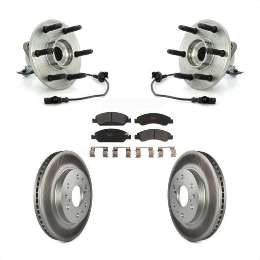 Hub Bearing Coated Brake Rotor Pad Front Kit For Chevrolet GMC Sierra 1500 Tahoe