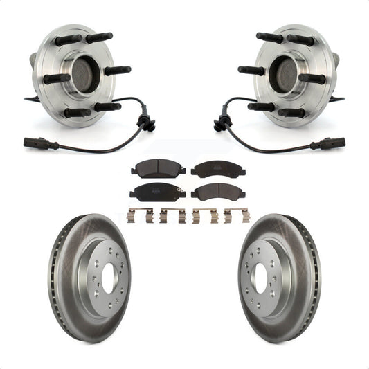 Hub Bearing Coated Brake Rotor Pad Front Kit For Chevrolet GMC Sierra 1500 Tahoe