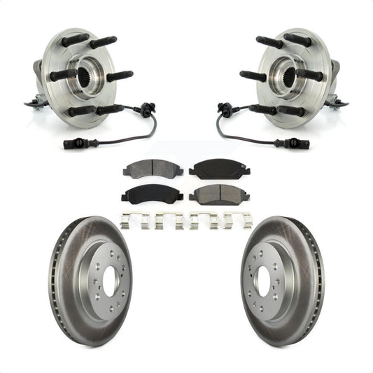 Hub Bearing Coated Brake Rotor Pad Front Kit For Chevrolet GMC Sierra 1500 Tahoe