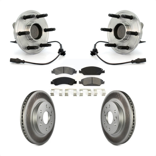 Hub Bearing Coated Brake Rotor Pad Front Kit For Chevrolet GMC Sierra 1500 Tahoe