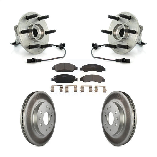 Hub Bearing Coated Brake Rotor Pad Front Kit For Chevrolet GMC Sierra 1500 Tahoe