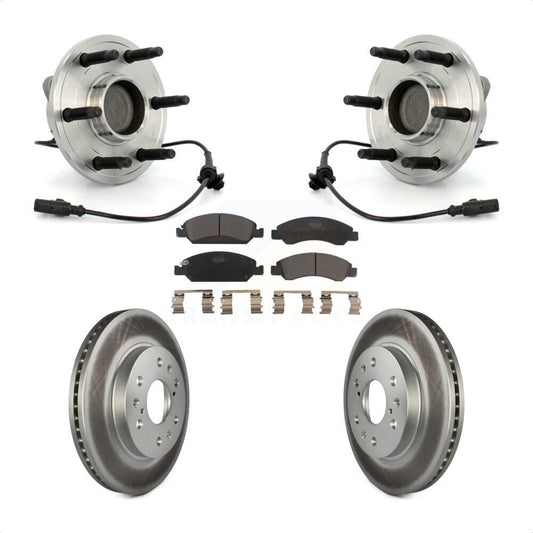 Hub Bearing Coated Brake Rotor Pad Front Kit For Chevrolet GMC Sierra 1500 Tahoe