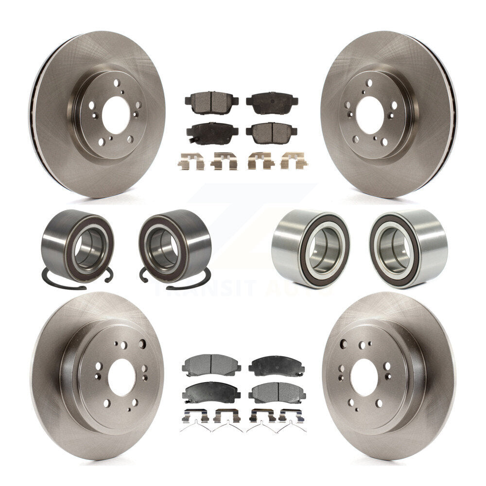 Bearing Disc Brake Rotor Pad Front Rear Kit (10Pc) For 2006-2014 Honda Ridgeline