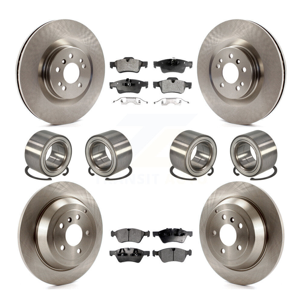 Bearing Disc Brake Rotors And Pads Front Rear Kit (10Pc) For Mercedes-Benz ML320