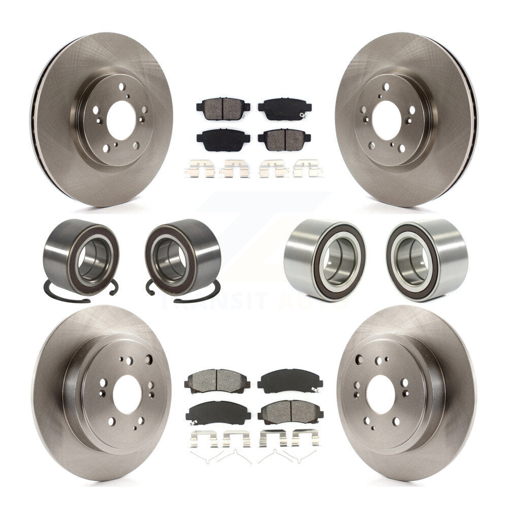 Bearing Disc Brake Rotor Pad Front Rear Kit (10Pc) For 2006-2014 Honda Ridgeline