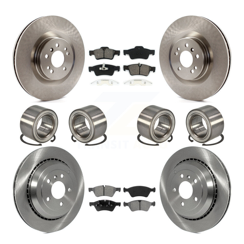 Bearing Disc Brake Rotor Pad Front Rear Kit (10Pc) For Mercedes-Benz ML350 ML550