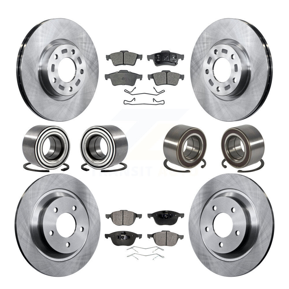 Bearing Disc Brake Rotor And Pad Front Rear Kit (10Pc) For 2006 Mazda 5 To 02 06