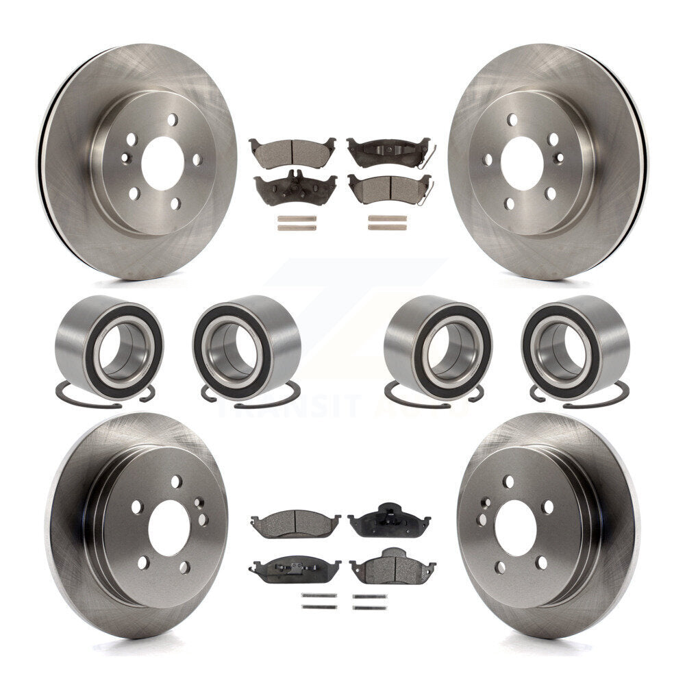 Bearing Disc Brake Rotor Pad Front Rear Kit (10Pc) For Mercedes-Benz ML320 ML350