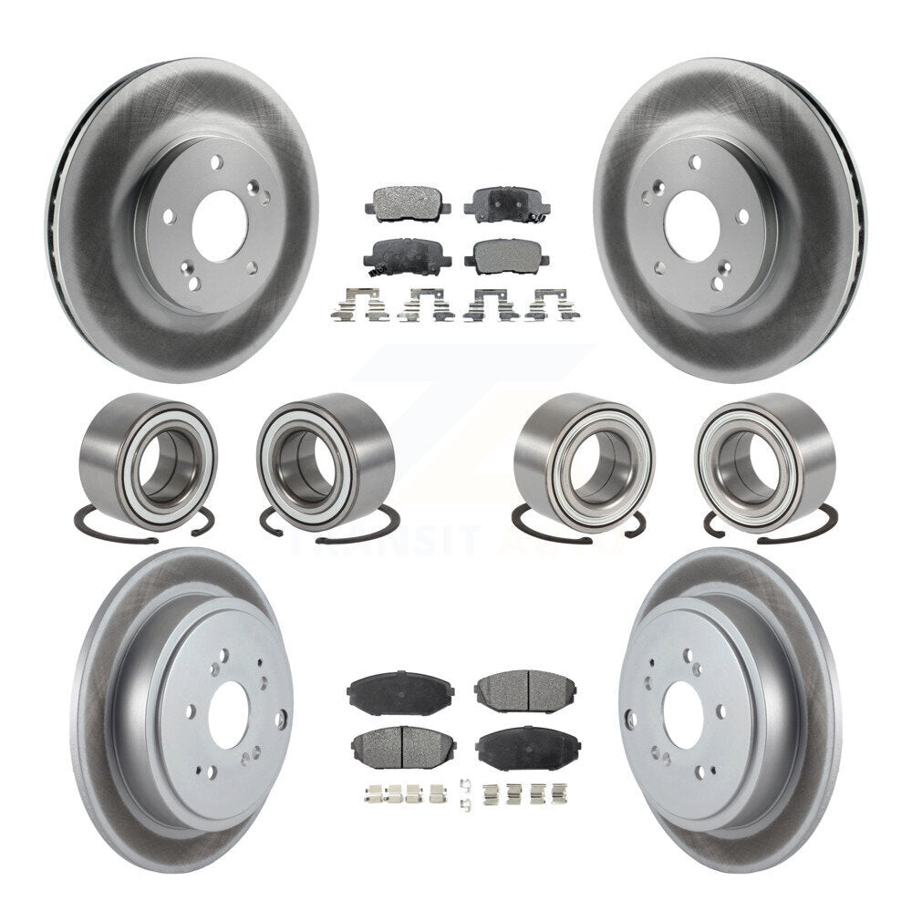 Bearing Coated Brake Rotor And Pad Front Rear Kit (10Pc) For 2001-2002 Acura MDX