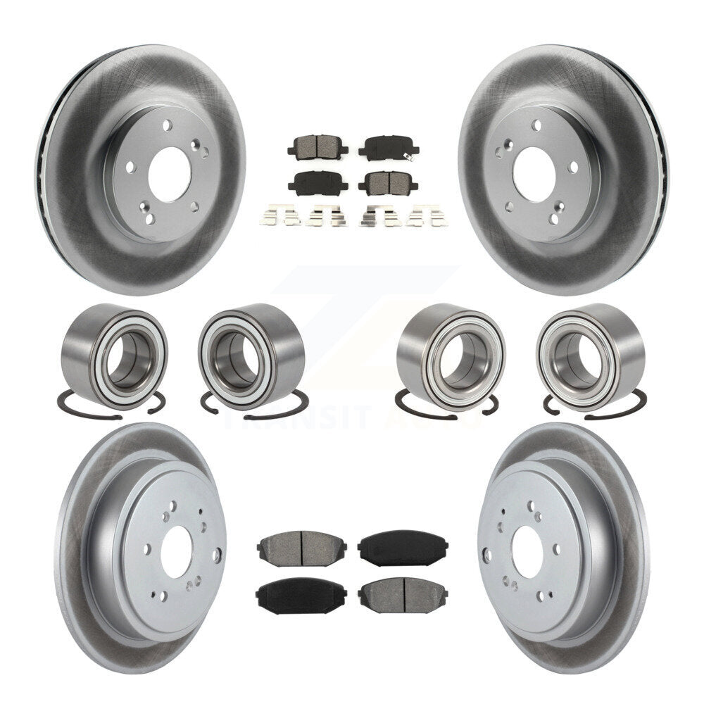 Bearing Coated Brake Rotor And Pad Front Rear Kit (10Pc) For 2001-2002 Acura MDX