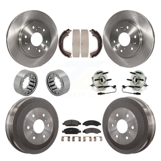 Hub Bearing Disc Brake Rotor Pads Shoe Front Rear Kit (10Pc) For GMC Sierra 1500