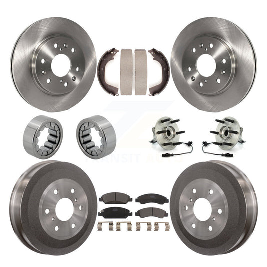 Hub Bearing Disc Brake Rotor Pads Shoe Front Rear Kit (10Pc) For GMC Sierra 1500