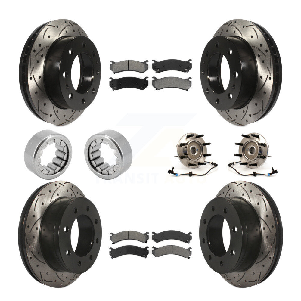 Bearing Coat Brake Rotor Pads Shoe Front Rear Kit (10Pc) For Chevrolet Silverado