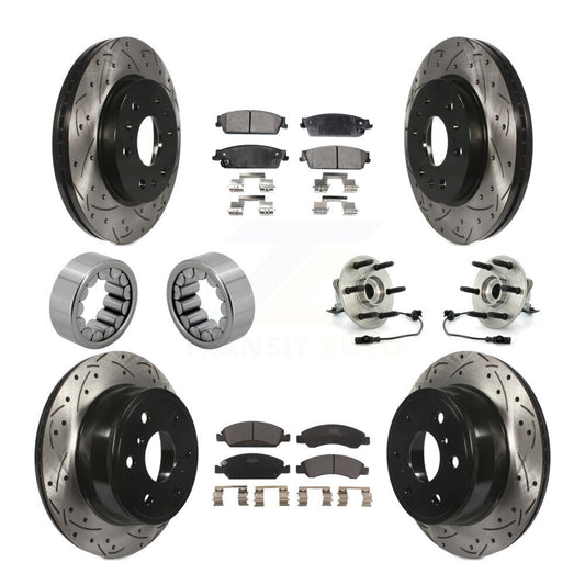 Hub Bearing Coat Brake Rotor Pad Shoe Front Rear Kit (10Pc) For Chevrolet GMC XL