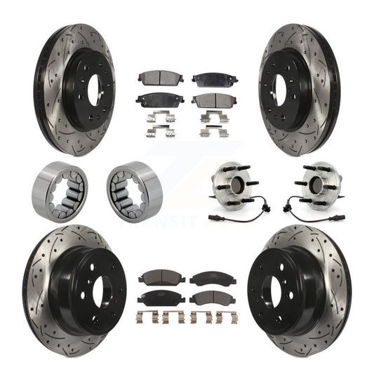 Hub Bearing Coat Brake Rotor Pad Shoe Front Rear Kit (10Pc) For Chevrolet GMC XL