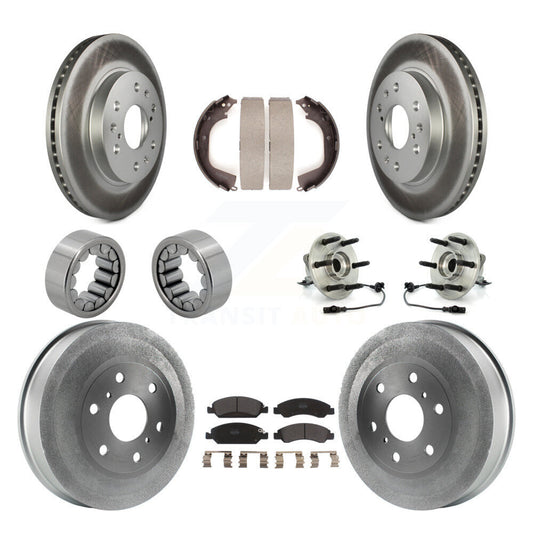 Hub Bearing Coat Brake Rotor Pads Shoe Front Rear Kit (10Pc) For GMC Sierra 1500