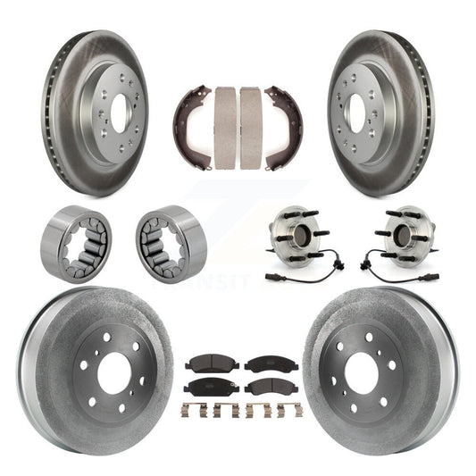 Hub Bearing Coat Brake Rotor Pads Shoe Front Rear Kit (10Pc) For GMC Sierra 1500