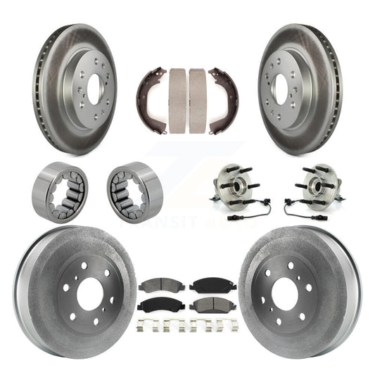 Hub Bearing Coat Brake Rotor Pads Shoe Front Rear Kit (10Pc) For GMC Sierra 1500