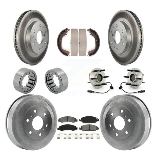 Hub Bearing Coat Brake Rotor Pads Shoe Front Rear Kit (10Pc) For GMC Sierra 1500