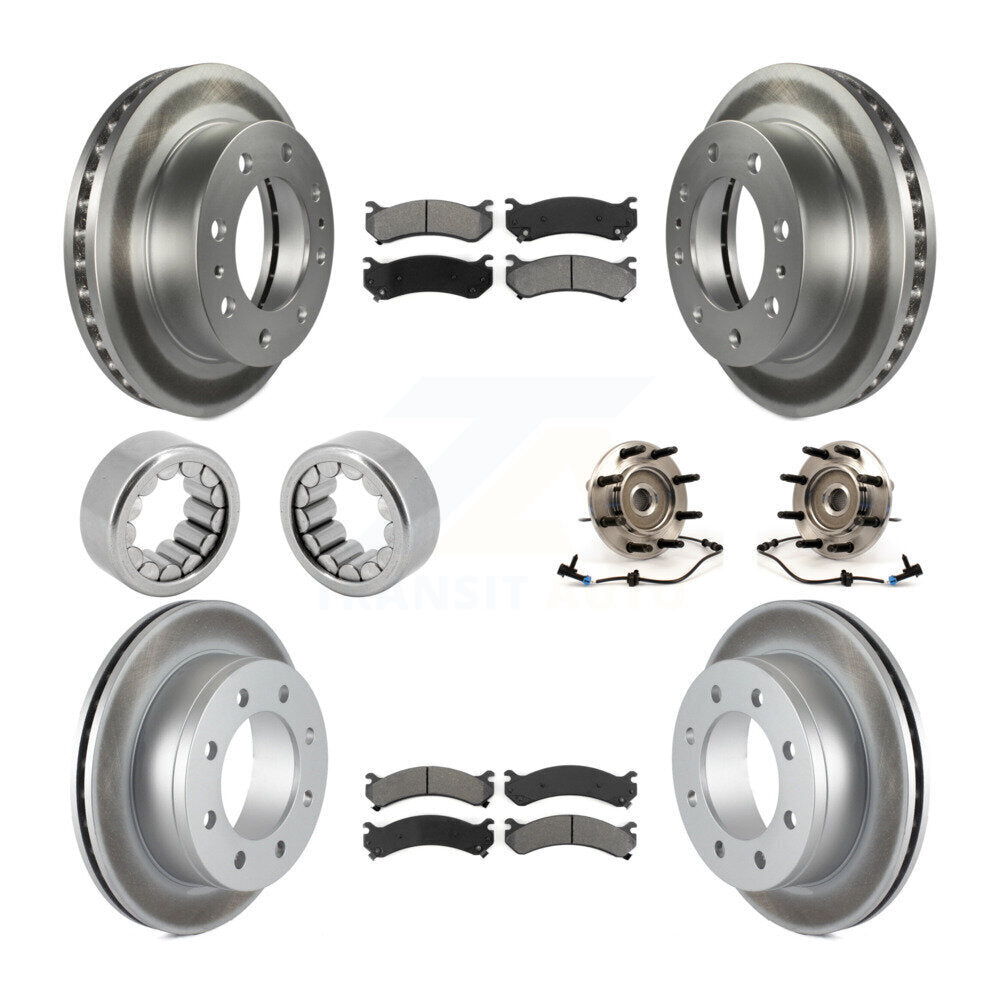 Bearing Coat Brake Rotor Pads Shoe Front Rear Kit (10Pc) For Chevrolet Silverado
