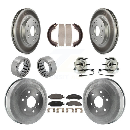 Hub Bearing Coat Brake Rotor Pads Shoe Front Rear Kit (10Pc) For GMC Sierra 1500