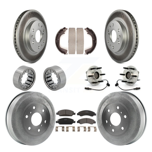 Hub Bearing Coat Brake Rotor Pads Shoe Front Rear Kit (10Pc) For GMC Sierra 1500