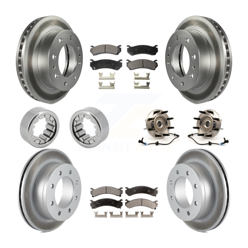 Bearing Coat Brake Rotor Pads Shoe Front Rear Kit (10Pc) For Chevrolet Silverado