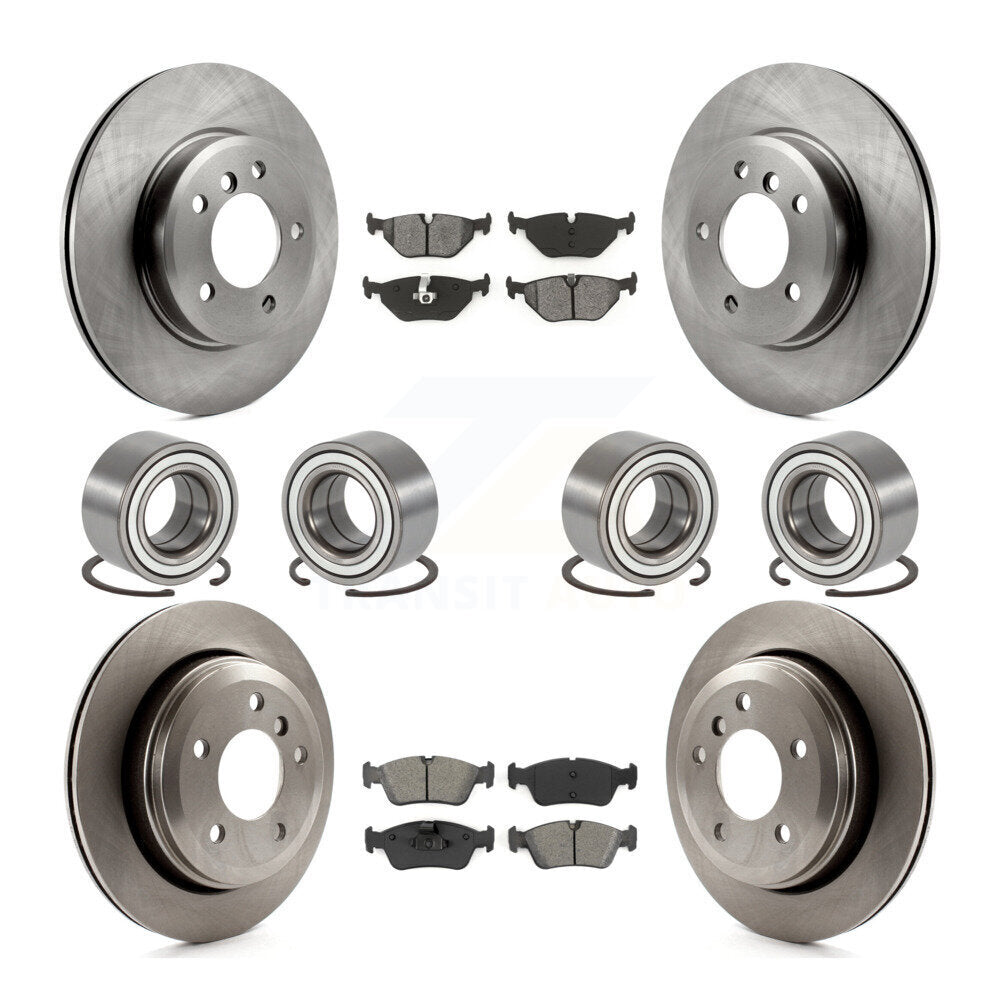 Bearing Disc Brake Rotors And Pads Front Rear Kit (10Pc) For 2001-2005 BMW 325xi