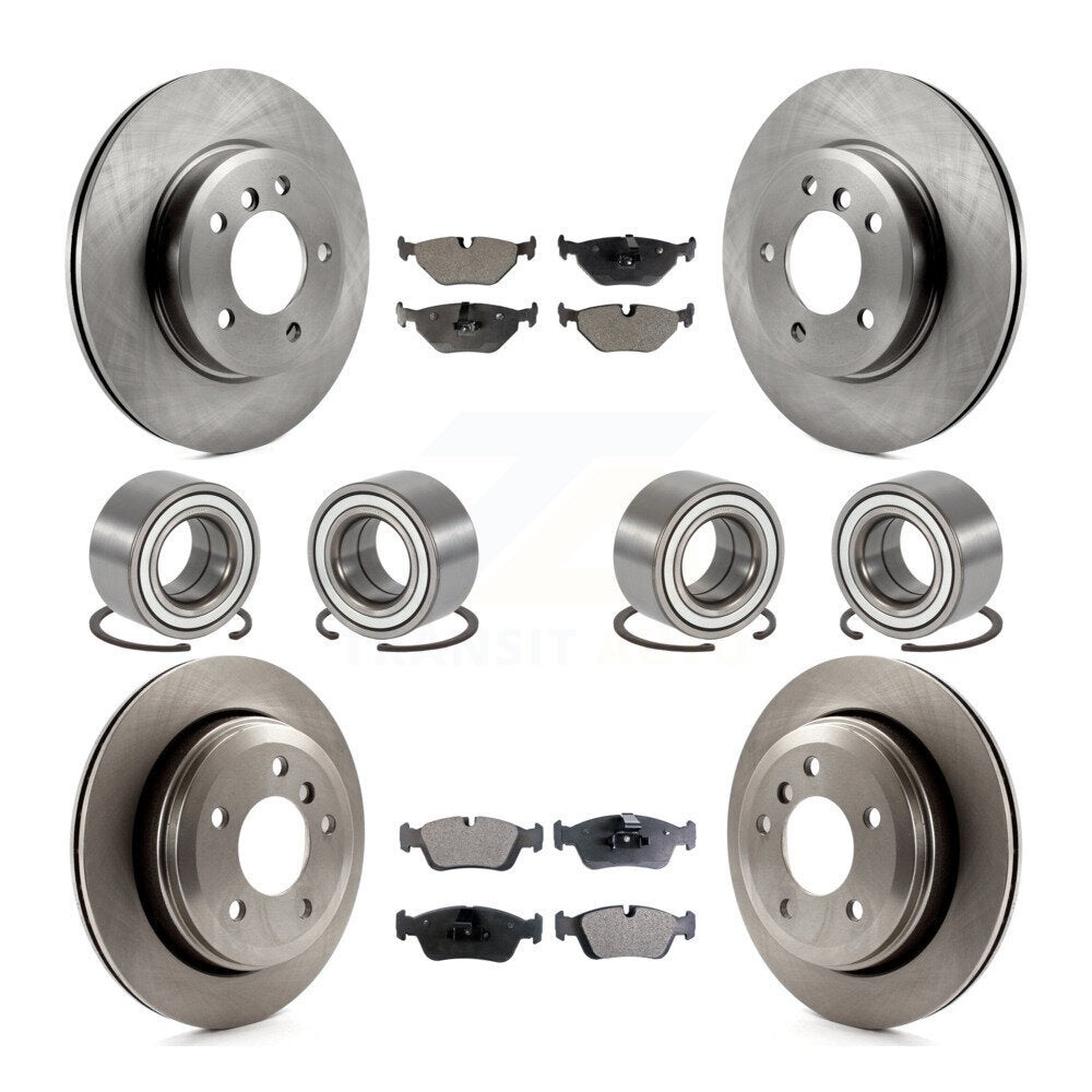 Bearing Disc Brake Rotors And Pads Front Rear Kit (10Pc) For 2001-2005 BMW 325xi