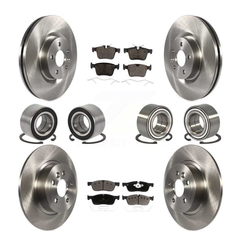 Bearing Disc Brake Rotor & Pad Front Rear Kit (10Pc) For Land Rover Range Evoque