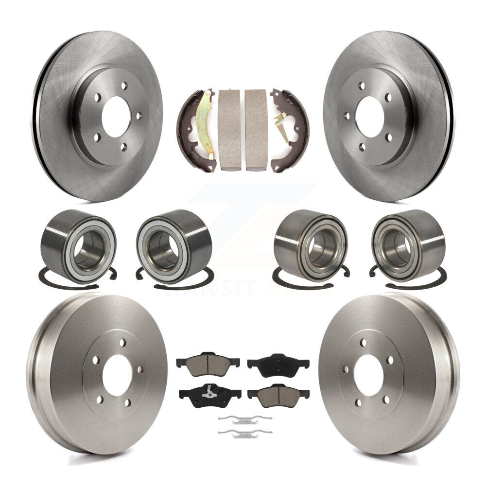Bearing Disc Brake Rotor Pads Shoe Front Rear Kit (10Pc) For Ford Escape Mercury