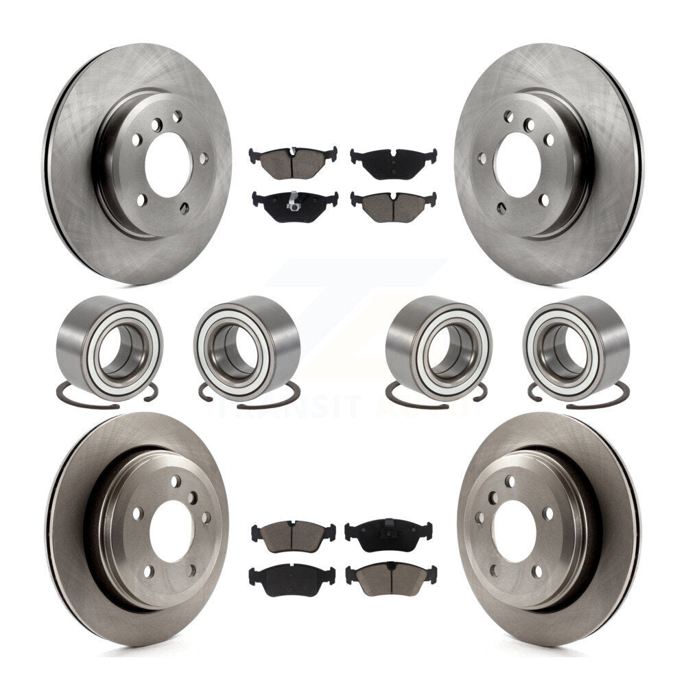 Bearing Disc Brake Rotors And Pads Front Rear Kit (10Pc) For 2001-2005 BMW 325xi