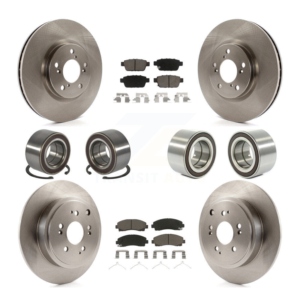Bearing Disc Brake Rotor Pad Front Rear Kit (10Pc) For 2006-2014 Honda Ridgeline
