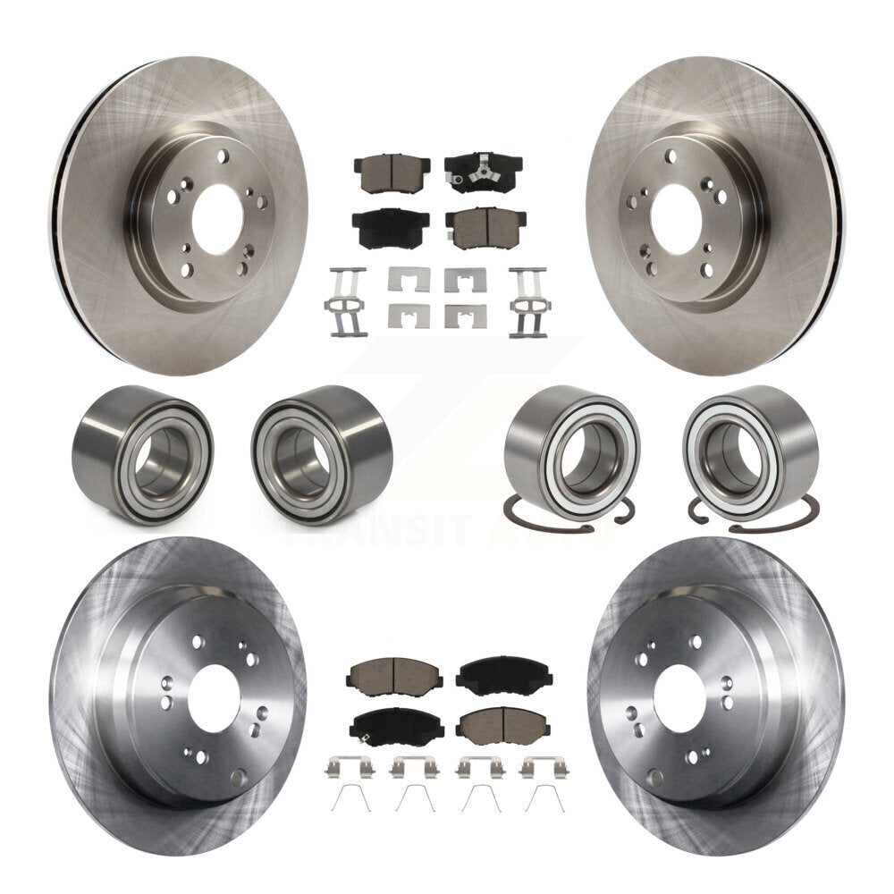 Bearing Disc Brake Rotor And Pads Front Rear Kit (10Pc) For 2005-2006 Honda CR-V