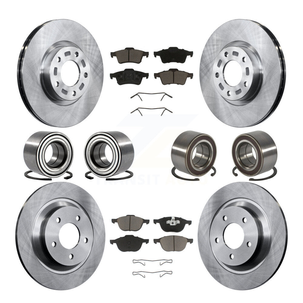 Bearing Disc Brake Rotor And Pad Front Rear Kit (10Pc) For 2006 Mazda 5 To 02 06