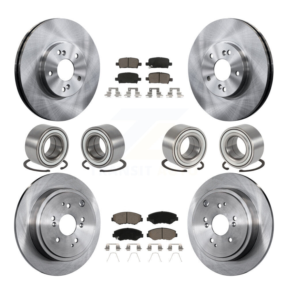 Bearing Disc Brake Rotor And Pad Front Rear Kit (10Pc) For 2003-2004 Honda Pilot