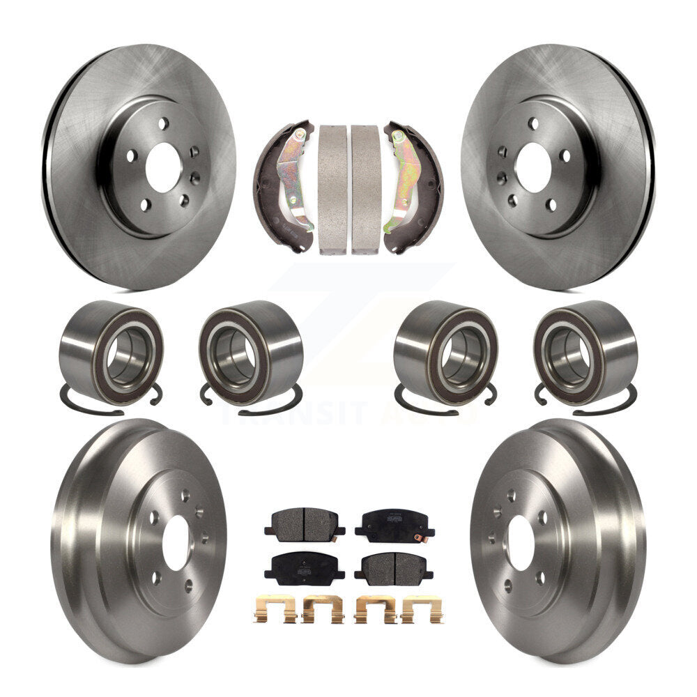 Bearing Disc Brake Rotor & Pad Shoe Front Rear Kit (10Pc) For Chevrolet Trax AWD