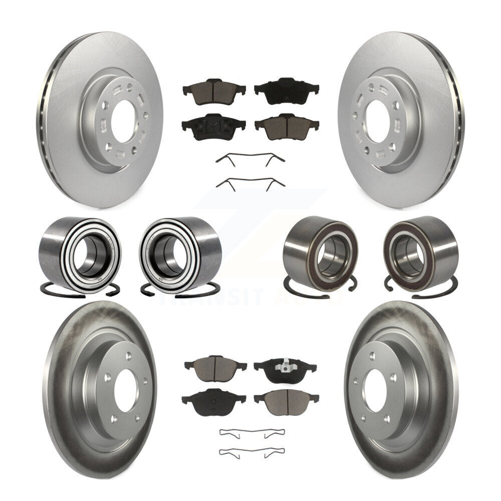 Bearing Coated Brake Rotor & Pad Front Rear Kit (10Pc) For 2006 Mazda 5 To 02 06