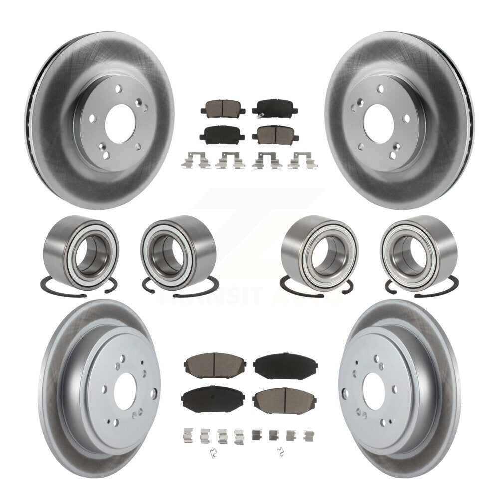 Bearing Coated Brake Rotor And Pad Front Rear Kit (10Pc) For 2001-2002 Acura MDX