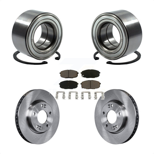 Wheel Bearing Disc Brake Rotors And Pads Front Kit For Kia Forte Koup Forte5