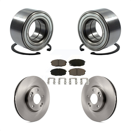 Wheel Bearing Disc Brake Rotors And Pads Front Kit For Kia Forte Koup Forte5