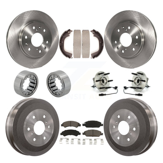 Hub Bearing Disc Brake Rotor Pads Shoe Front Rear Kit (10Pc) For GMC Sierra 1500