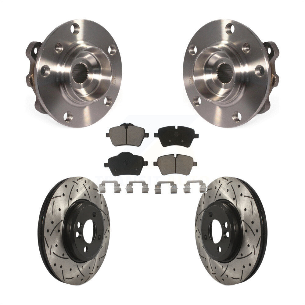 Bearing Assembly Drill Slot Brake Rotor Pad Front Kit For Mini Cooper Countryman